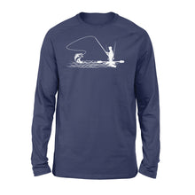 Load image into Gallery viewer, Kayak bass fishing shirt for men, women, Largemouth Bass fishing Long Sleeve - NQSD261