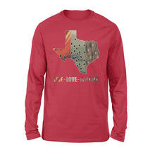 Load image into Gallery viewer, Texas slam live love fishing Texas map - Standard Long Sleeve