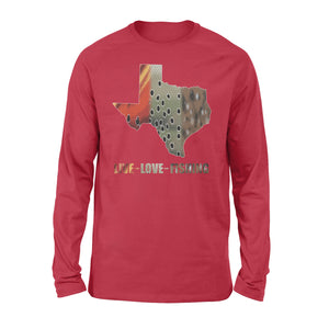Texas slam live love fishing Texas map - Standard Long Sleeve