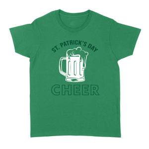 St. Patrick's Day Cheer Womens Green T-Shirt - FSD1407D08