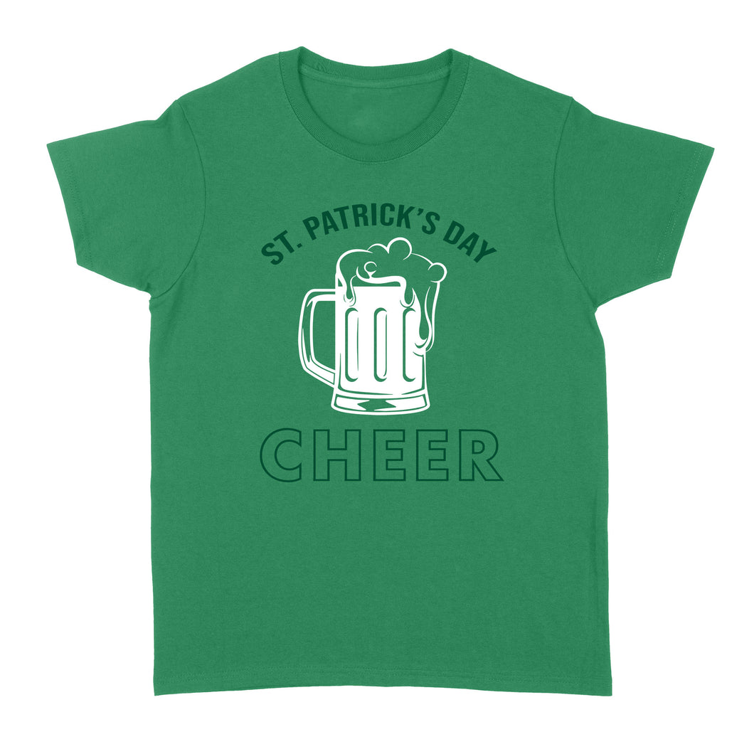 St. Patrick's Day Cheer Womens Green T-Shirt - FSD1407D08
