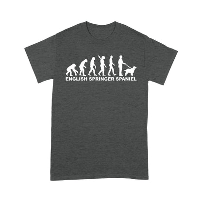 Funny English Springer Spaniel Dog Evolution T-shirt FSD3776 D02