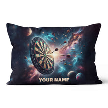 Load image into Gallery viewer, Dartboard In Galaxy Custom Darts Throw Pillow Personalized Dart Gifts LDT1150