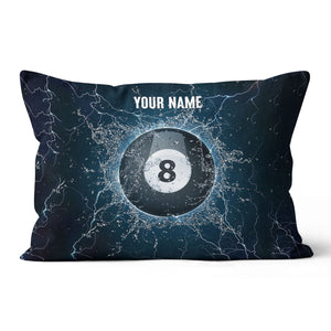 Personalized Water 8 Ball Billiard Pillow Custom Pillow Billiards Gifts VHM0891