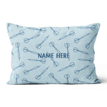 Load image into Gallery viewer, Blue Darts Seamless Pattern Custom Dart Pillow Personalized Darts Gifts LDT1200