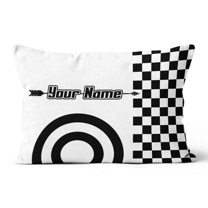 Custom Black White Archery Target Throw Pillow, Archery Funniest Pillows TDM0788