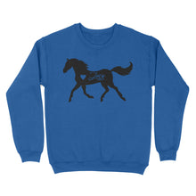 Load image into Gallery viewer, Customized name horse gifts for girls, Gift For Horse Owner, Horse Trainer Gift, Horse Lover Gift, Cowgirl, Riding Tee D06 NQS2682 - Standard Crew Neck Sweatshirt