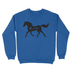 Customized name horse gifts for girls, Gift For Horse Owner, Horse Trainer Gift, Horse Lover Gift, Cowgirl, Riding Tee D06 NQS2682 - Standard Crew Neck Sweatshirt