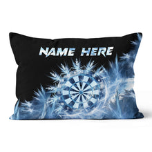 Load image into Gallery viewer, Icy Blue Light Dartboard Custom Pillow Winter Personalized Darts Gifts LDT1197