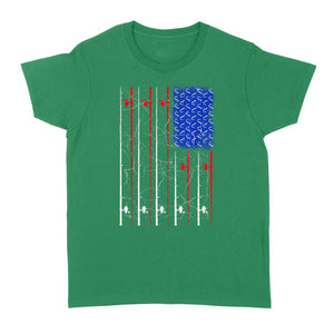 American US Flag Fishing Rod Shirt, Fisherman Gift D06 NQSD302 - Standard Women's T-shirt