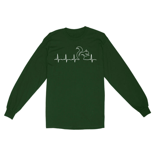 Men’s Squirrels hunting Shirt, Squirrel Pulse Heartbeat Long sleeve FSD3786 D06