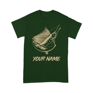 Custom Marlin Saltwater Fishing T Shirts, Personalized Fishing Shirts FFS - IPHW453