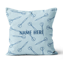 Load image into Gallery viewer, Blue Darts Seamless Pattern Custom Dart Pillow Personalized Darts Gifts LDT1200