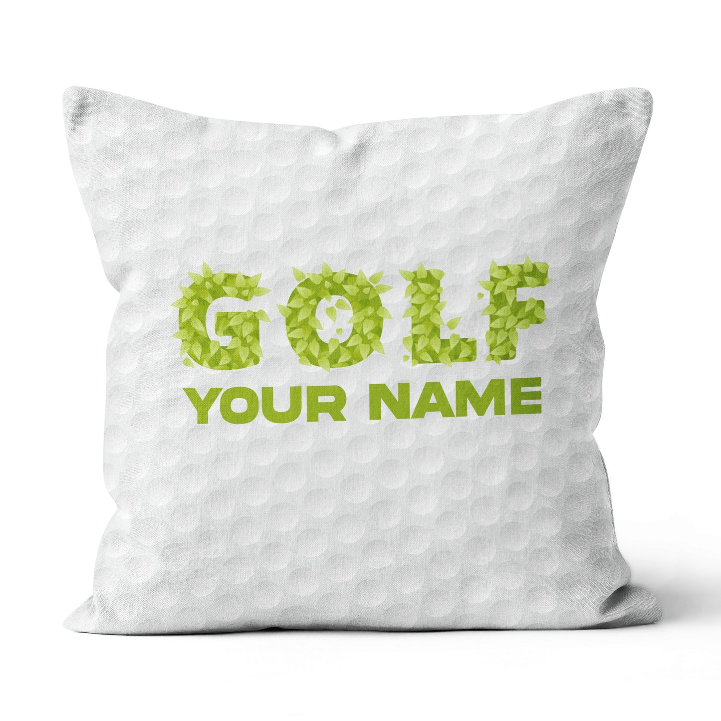 Green Grass Golf Ball Pattern Custom Throw Pillow Personalized Golf Gift LDT1140