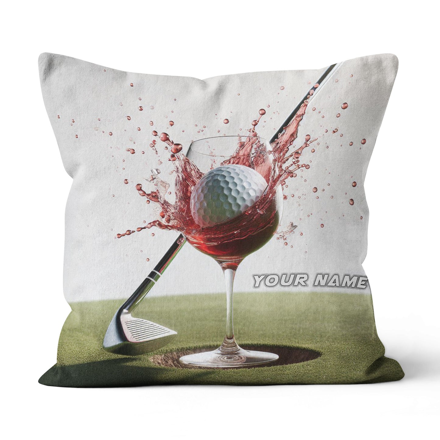 Golf Wine Custom Throw Golf Pillow Personalized Golf Gifts For Golfer LDT1165