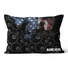 Load image into Gallery viewer, Personalized Vintage Smoke US Flag 8 Ball Billiard Pillow Billiard Gifts VHM0908