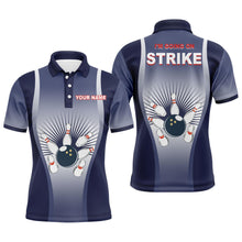 Load image into Gallery viewer, I&#39;m Going on Strike Men Polo Bowling Shirt Personalized Blue Men Bowlers Team Short Sleeves Jersey NBP15