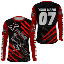 Load image into Gallery viewer, Xtreme Motocross kid&amp;adult custom UV red MX jersey biker racing shirt motorcycle long sleeves PDT225