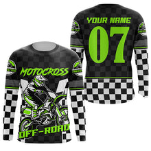 Load image into Gallery viewer, Dirt bike jersey youth adult flag racing custom Motocross UPF30+ MX off-road extreme long sleeves PDT234