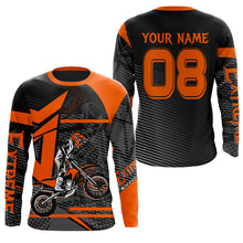 Load image into Gallery viewer, Extreme MX jersey for kid men women custom dirt bike off-road UPF30+ orange Motocross racing shirt PDT254