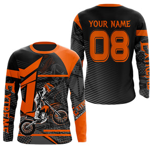 Extreme MX jersey for kid men women custom dirt bike off-road UPF30+ orange Motocross racing shirt PDT254