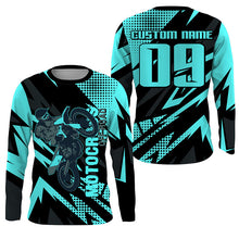 Load image into Gallery viewer, Personalized Motocross Jersey UPF30+ Kid Adult Off-road Dirt Bike Long Sleeves MX Racing NMS1143
