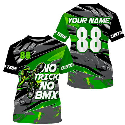 Green BMX racing jersey UPF30+ adult kid BMX shirt Lightweight cycling bicycle motocross gear| SLC111