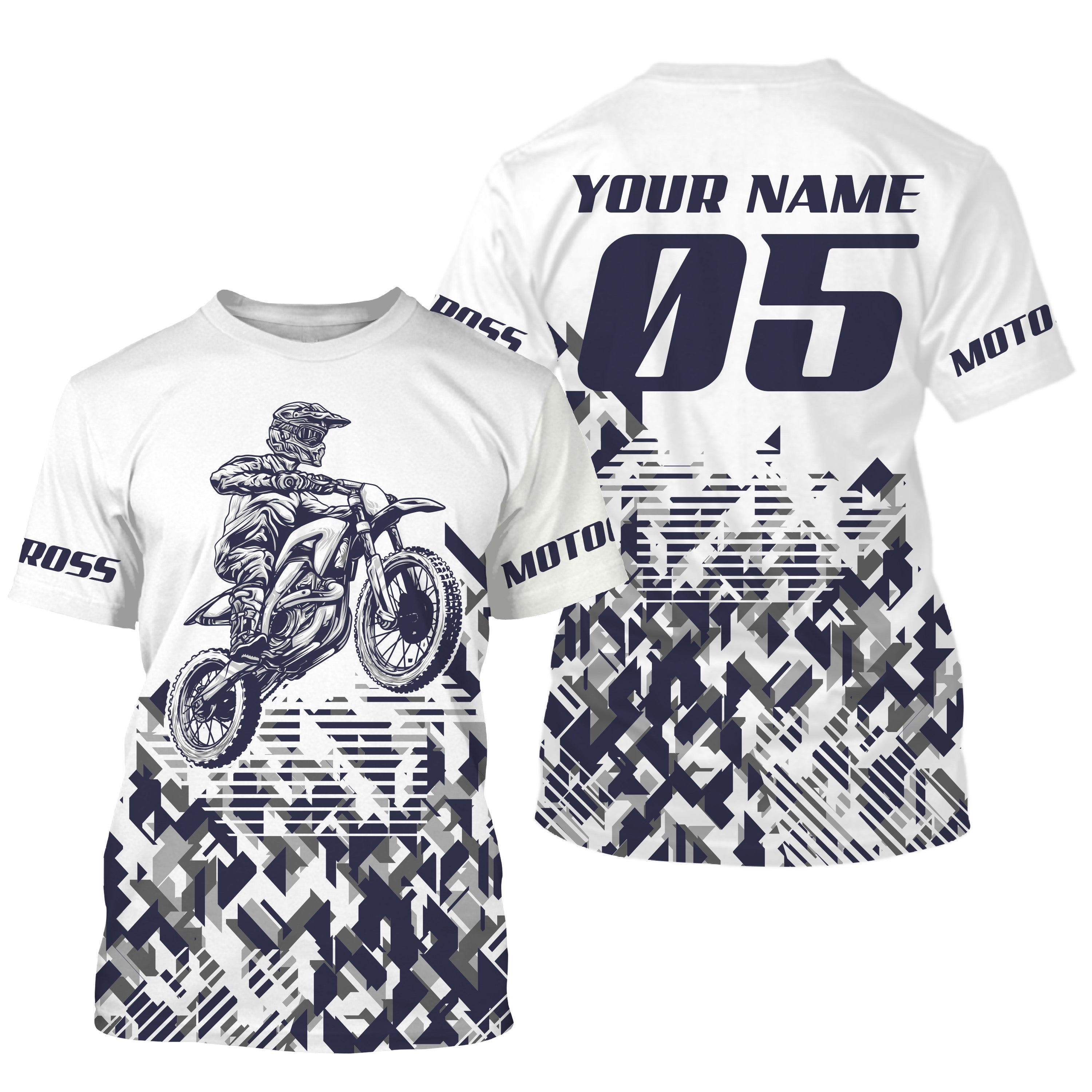  Kid Motocross Jersey Personalized UPF 30+, Dirt Bike Motorcycle  Off-Road Racing Youth Long Sleeves| NMS365 : Automotive