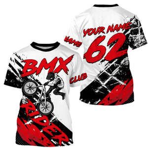 Red BMX jerseys UPF30+ Off-road bike shirt Cycling gear Adult youth BMX bicycle motocross clothes| SLC85