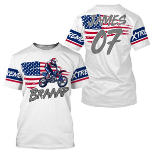 Kid&Adult custom Motocross jersey American Flag AntiUV Brap dirt bike Extreme MX racing motorcycle| NMS918