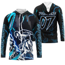Load image into Gallery viewer, MotoX extreme custom jersey UPF30+ kid&amp;adult Motocross blue dirt bike shirt racing motorcycle PDT46