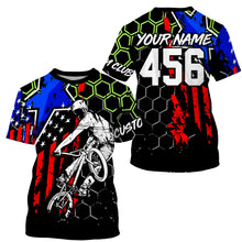 Load image into Gallery viewer, American Adult kid BMX jersey UPF30+ Custom riding jersey Team USA cycling gear Extreme bike shirts| SLC79