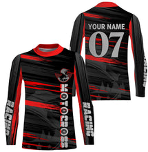 Load image into Gallery viewer, Personalized kids men women red MX jersey UPF30+ Motocross for life racing biker off-road shirt PDT64