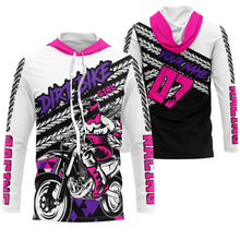 Load image into Gallery viewer, Biker girl pink custom MX jersey UPF30+ dirt bike kid adult Motocross racing shirt motorcycle PDT60