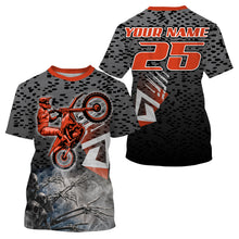 Load image into Gallery viewer, Personalized motocross jersey skeleton skull UPF30+ dirt bike racing long sleeves kid adult bikers NMS1047