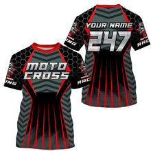 Load image into Gallery viewer, Personalized MX racing jersey for men women kid Motocross UV dirt bike shirt off-road racewear PDT92