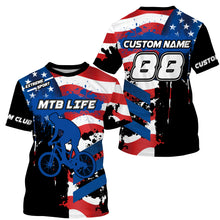 Load image into Gallery viewer, MTB Life American mountain bike jersey Kid adult biking shirt UPF30+ cycling gear bicycle clothes| SLC97