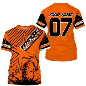 Custom orange MX jersey shirt UV protective extreme kid adult motocross bike racing motorcycle PDT37