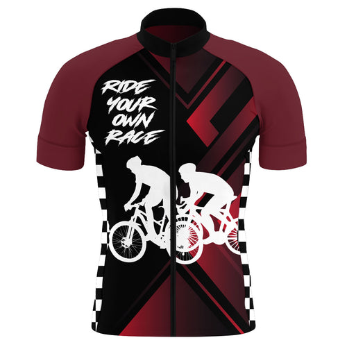 Ride your own race Cycling jersey mens UPF50+ Road bike shirt Breathable biking tops with pockets| SLC04