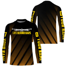 Load image into Gallery viewer, Life behind bars Mountain bike jersey Custom UPF30+ adult kid MTB jersey Yellow cycling shirt| SLC39