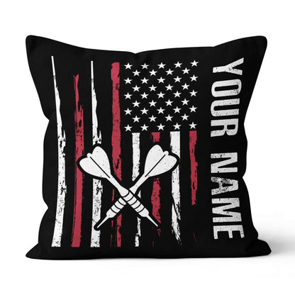 Retro American Flag Darts Pillow Custom Patriotic Darts Player Gifts LDT1102