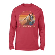 Load image into Gallery viewer, Custom photo best horse mom ever vintage personalized gift long sleeve