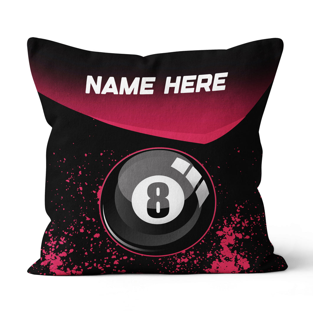 Personalized Red 8 Ball Billiard Throw Pillow Gifts For Billiard Players VHM0925