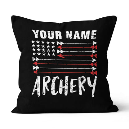 Personalized US Flag Arrow Archery Pillow Custom Gift For Archery Lovers VHM0867