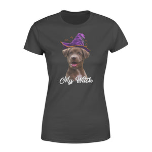 My dog is my witch - custom image for Halloween personalized gift - Standard Women's T-shirt