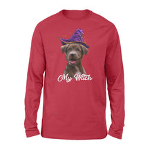 Load image into Gallery viewer, My dog is my witch - custom image for Halloween personalized gift - Standard Long Sleeve