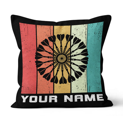 Multicolor Retro Darts Pillow Personalized Darts Gifts For Dart Player LDT1101
