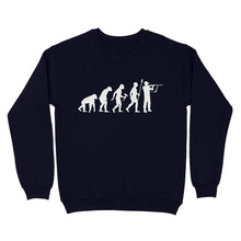 Load image into Gallery viewer, Hunting evolution, hunting gift for men sweatshirt TAD02