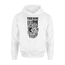Load image into Gallery viewer, Largemouth bass fishing US American flag personalized patriot shirt D01 NQS1310 - Standard Hoodie