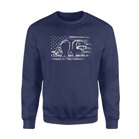 Coon hunting American flag, racoon hunter shirt NQSD241- Standard Crew Neck Sweatshirt